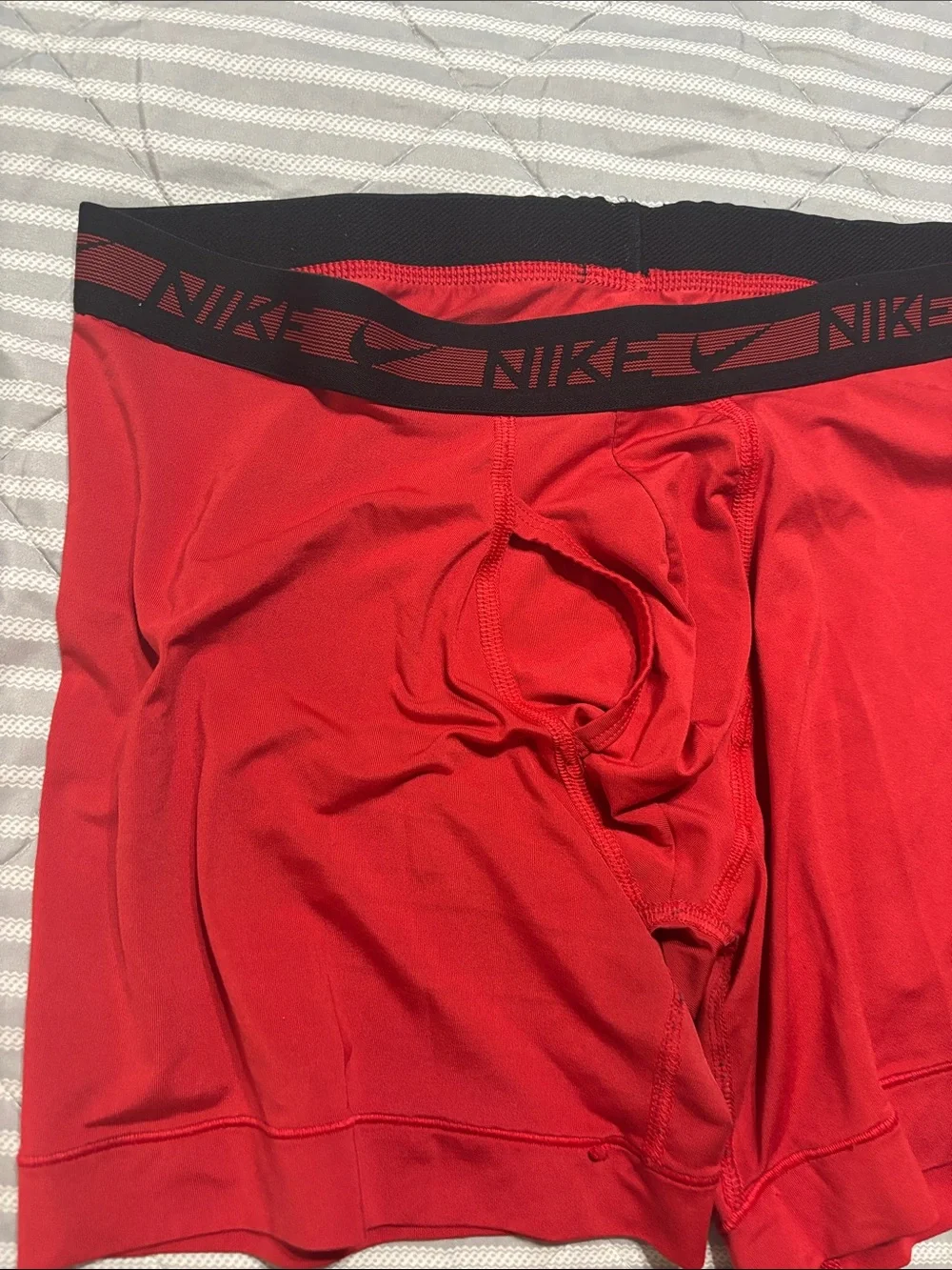 Nike Red Men’s Performance Boxer Briefs with Black Branded Waistband